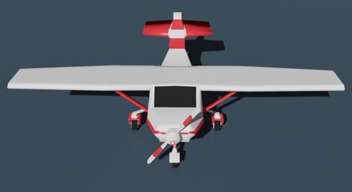 A low poly plane preview image